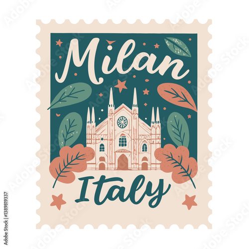 Milan Italy Milano Postage Stamp