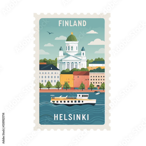 Helsinki Finland Postage Stamp