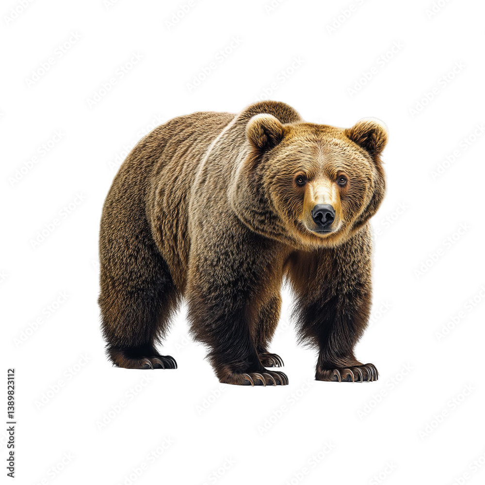 Fototapeta premium Bear isolated on transparent background