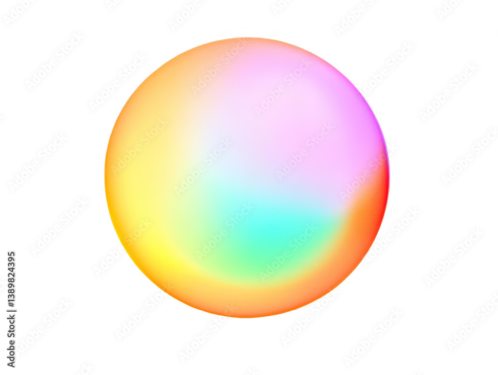 Abstract 3D Sphere Illustration With Colorful Gradient Effect On Transparent Background Abstract 3D Sphere Illustration With Colorful Gradient Effect On Transparent Background