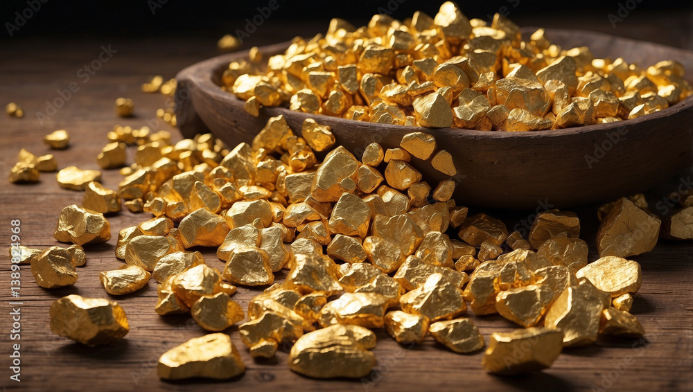 Natural Gold Nuggets Showcasing the Beauty of Raw Gold