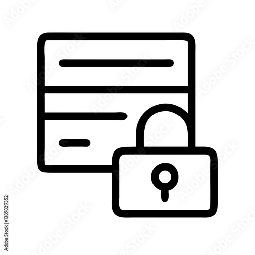 Data protection icon for cybersecurity and privacy use