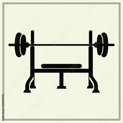 Press Bench Silhouette, Fitness