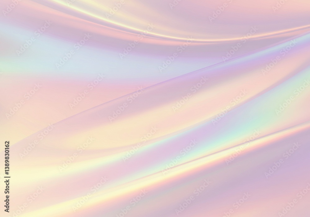 Obraz premium Soft pastel iridescent folds with subtle rainbow hues create a dreamy ethereal background effect
