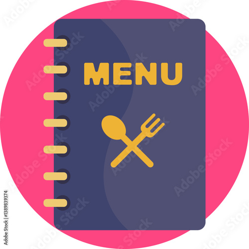 Represents a restaurant menu listing available food and drink options.