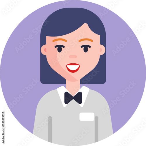 An icon showing the outline of a waiter, indicating a food service professional in a dining environment.