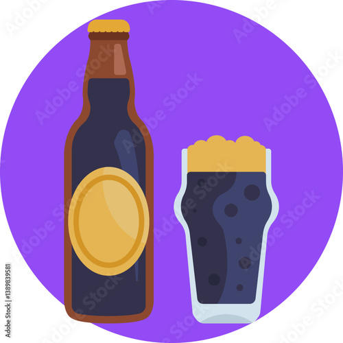 A representation of a beer glass, commonly found in restaurants with a bar or beverage section.