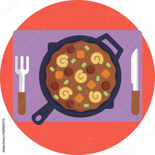 A plate with food, representing a meal served at a restaurant.