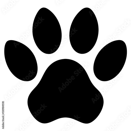 Corgi Paw print footprint. Dog or cat paw print. Vector
design