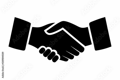 a handshake design silhouette vector illustration