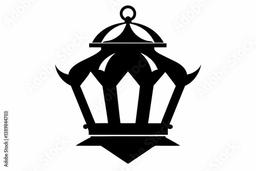 a lantern design silhouette vector illustration