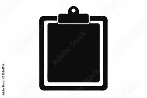 a clipboard design silhouette vector illustration