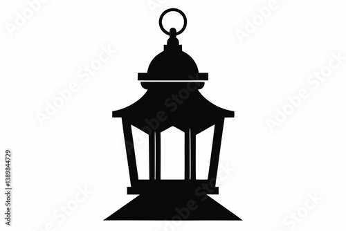 a lantern design silhouette vector illustration