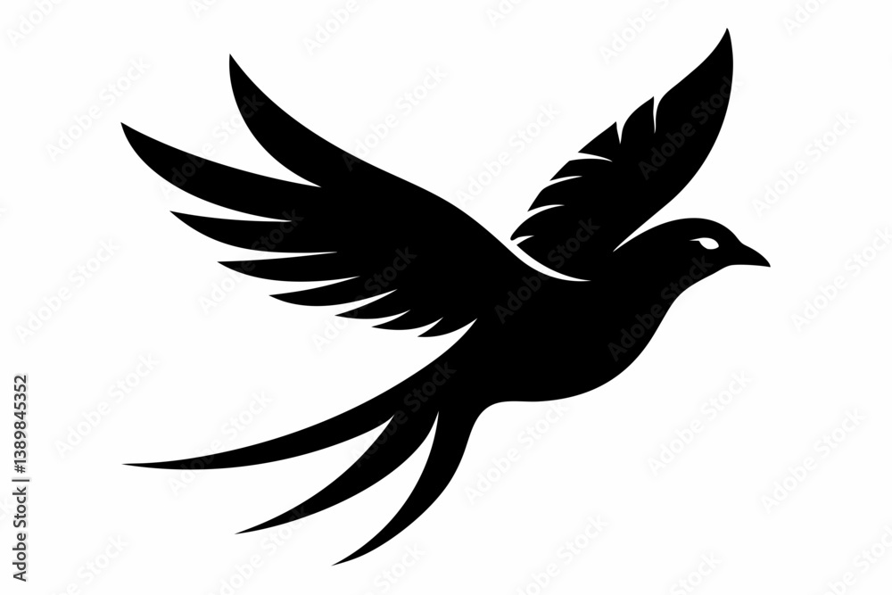 Fototapeta premium a bird flying design silhouette vector illustration