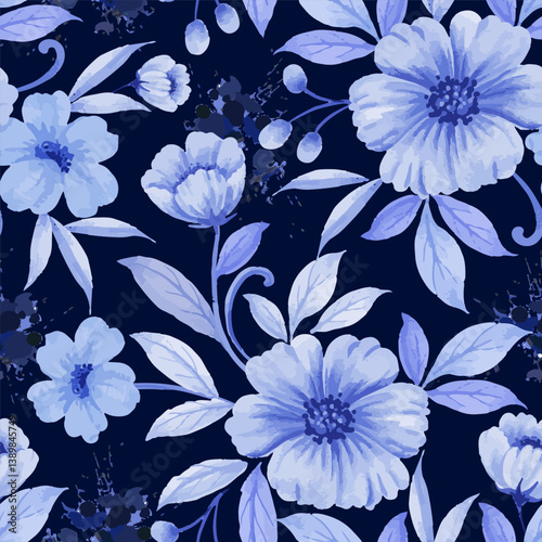 Obraz na płótnie Flowers pattern1461 w salonie