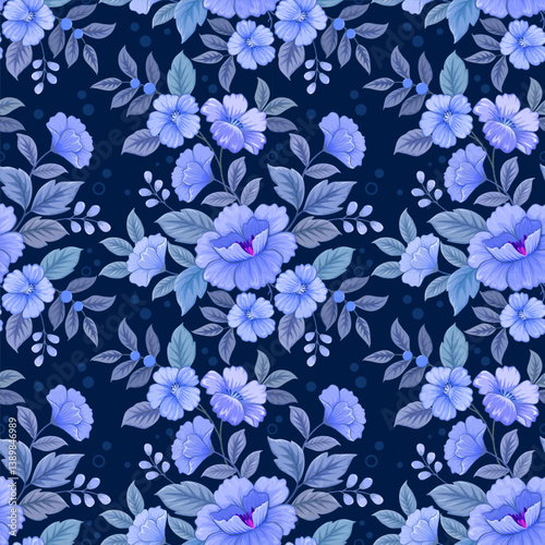 Obraz na płótnie Flowers pattern1468 w salonie