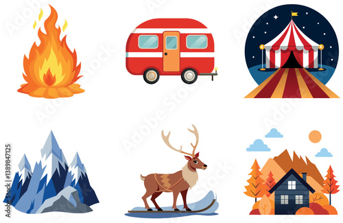 Camping Bundle. Homemade S'more Treat Collection Stickers