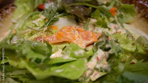 salad with smoked salmon