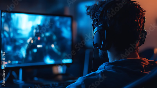 An AI powered video game AI, creating dynamic in-game characters that adapt to player behavior and strategies, Gaming tech style