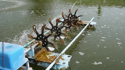 Water Turbine in Motion Sustainable Energy Technology in Flowing Water