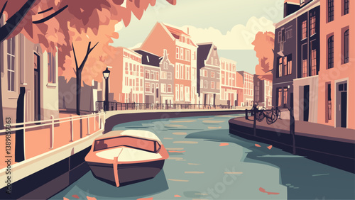 Amsterdam Twilight Glow Over the Canals