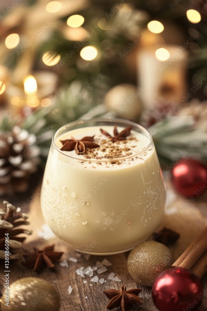 Festive Eggnog in a Cozy Setting Festive Eggnog in a Cozy Setting