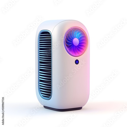 Modern Air Purifier with Colorful LED Fan Modern Home Appliance Technology