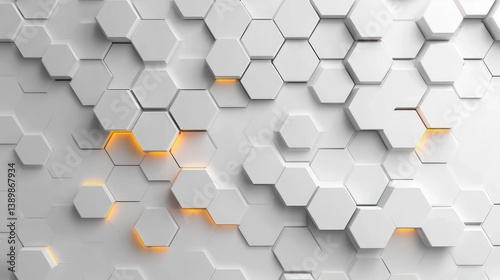 Wallpaper Mural Abstract Bright Hexagonal Pattern Wallpaper with Modern Geometric Design and Futuristic Aesthetic Torontodigital.ca