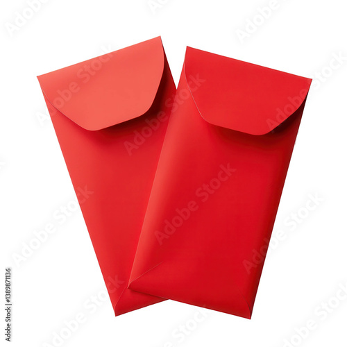 Red Envelopes for Chinese New Year on Transparent Background