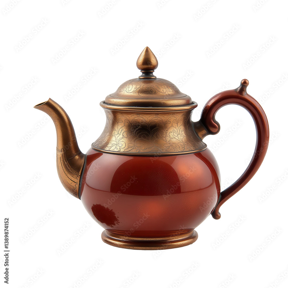 Tea Kettle with Indian Chai on Transparent Background Tea Kettle with Indian Chai on Transparent Background