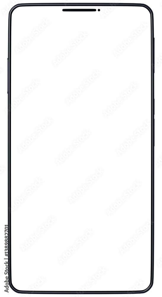 3D素材_スマートフォン_ブラック