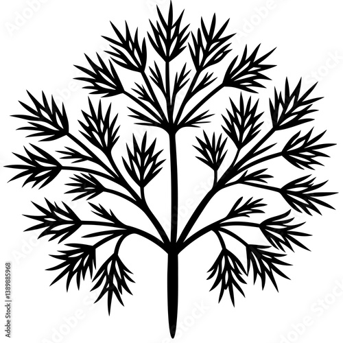 dill vector icon white background 