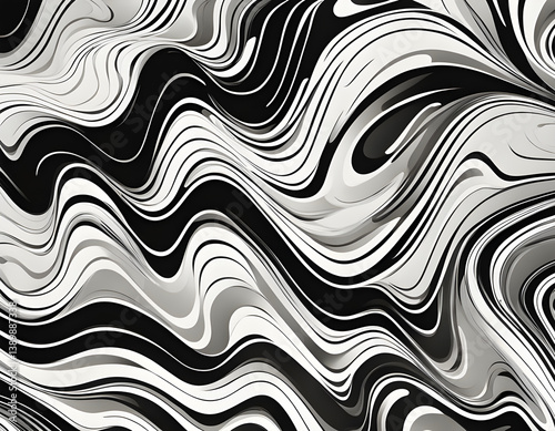 abstract black and white pattern like psychedelic background