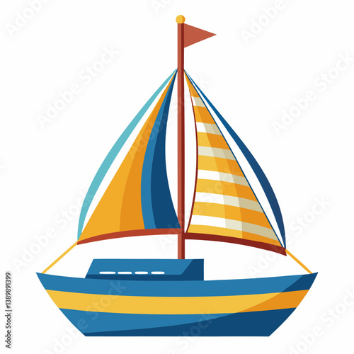 boat on a white background