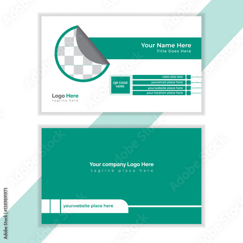 Business card layout design template, Clean professional business card template, visiting card, business card template. 
