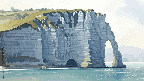 Edge loom cliff isolated watercolor vector illustration svg 