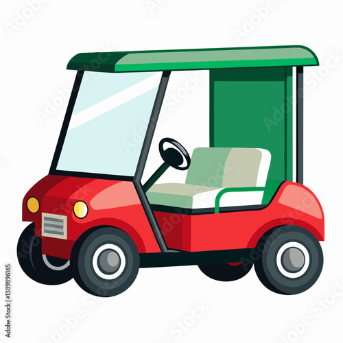 golf cart with flag