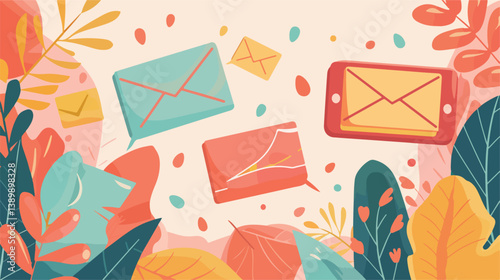 Professional digital design vector illustration of a modern message concept