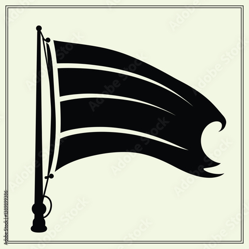 Pirate Flag Silhouette, Ship