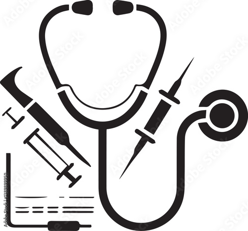 Modern Medical Equipment Vector Set