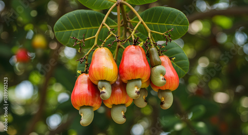 Cashew Apples Growing on Tree - Tropical Fruit & Nut Source