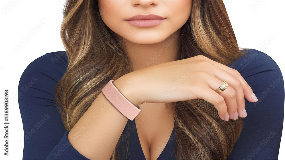 Obraz premium Elegant Portrait Of A Woman's Hand With Jewelry Isolated On Transparent Background
