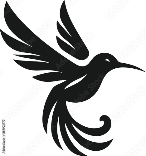 Hummingbird silhouette vector