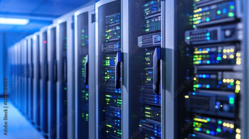 High-Tech Server Room: A Glimpse into the Digital World's Infrastructure High-Tech Server Room: A Glimpse into the Digital World's Infrastructure