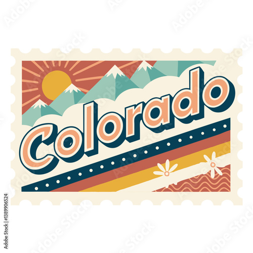 Colorado Postage Stamp Vector