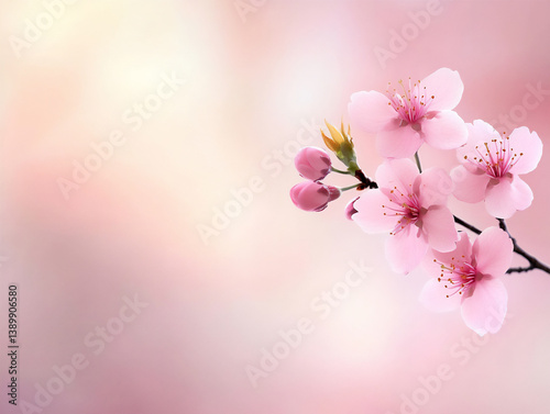  close-up cherry blossom branch,