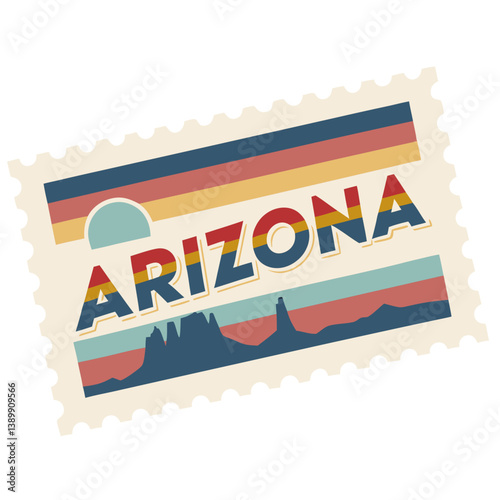 Arizona Postage Stamp Vector