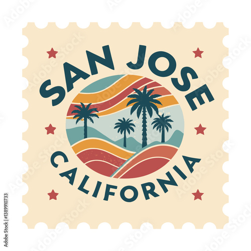 San Jose California Postage Stamp