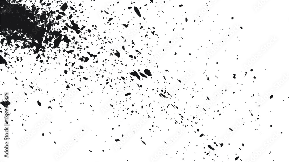 Vector black dirt dust pile texture isolated on white background, top view. Old grunge black texture. Dark weathered overlay pattern sample on transparent background. Vector black dirt dust pile texture isolated on white background, top view. Old grunge black texture. Dark weathered overlay pattern sample on transparent background.