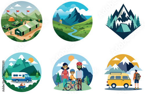 Camping Utility. A Bundle of Practical and Refreshing Collection Stickers